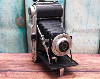 Serviced 1950s Coronet Rapide Roll Film Medium Format Folding Bellows Camera