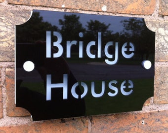 Glass Name Plates Etsy