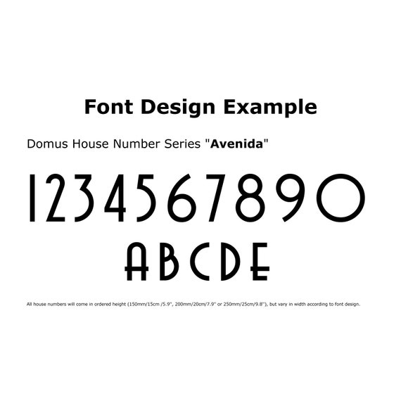 Large Modern Acrylic HOUSE NUMBER Arial gloss 20cm//7,8/" tall hidden fittings