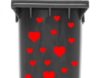 Set de pegatinas de contenedor de corazón: 37 vinilos para exteriores