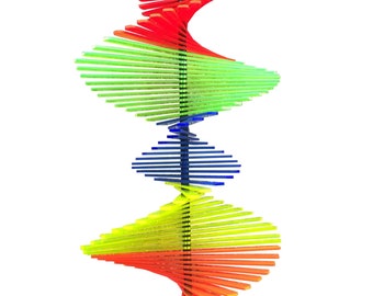 Sun Catcher Garden Decor Hängender Windspinner 3D Wind Spiel, Rostfrei in leuchtenden Farben für Garten, Balkon oder Terassen Dekoration
