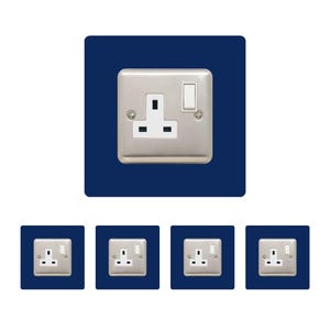 Acrylic Socket Surround Set, Fingerprint Protection, 18 Colors