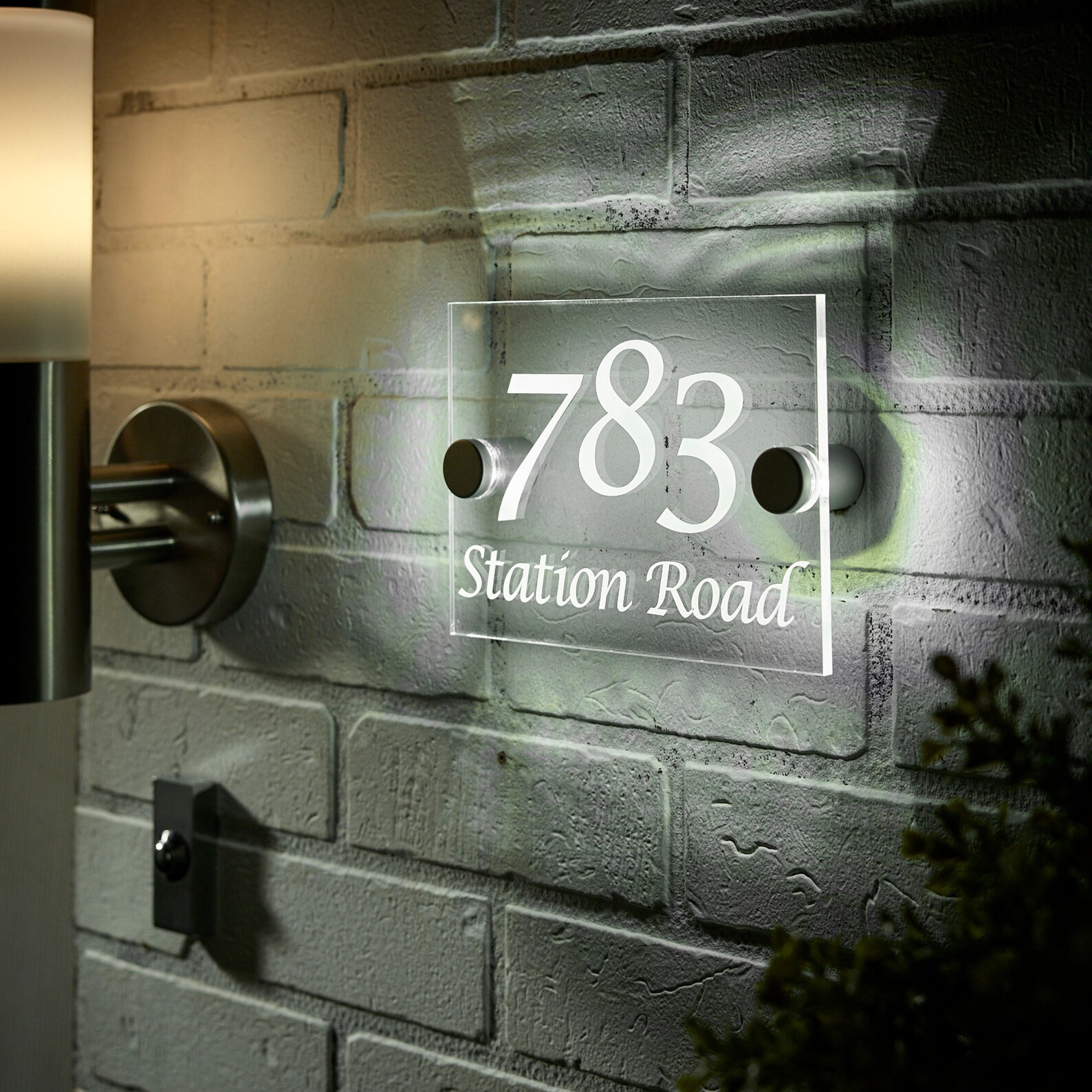 Illuminated Personalised House Sign for Front Door Bespoke to Etsy