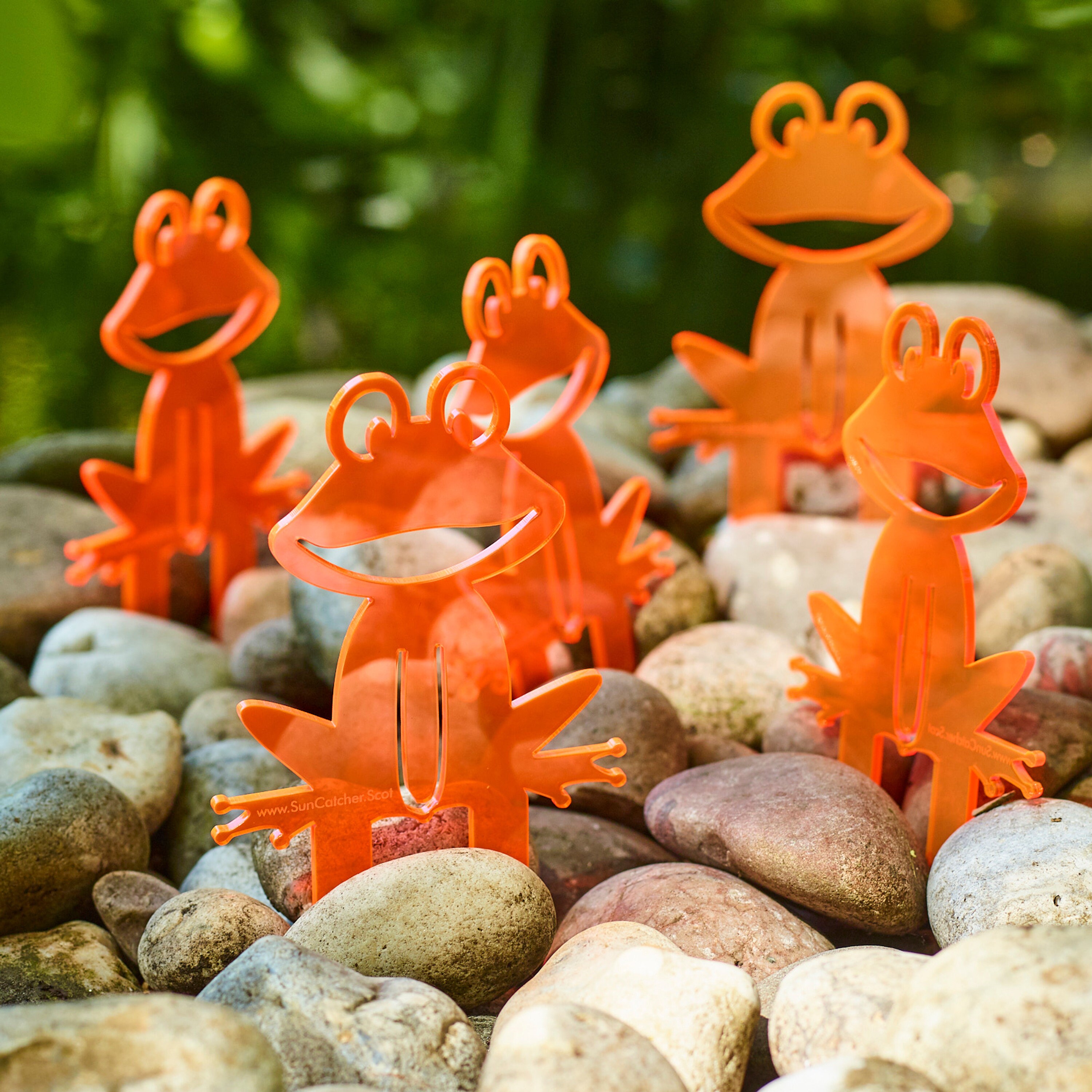Garden Ornaments Happy Frog Set of 5 Medium Decorative Garden Etsy