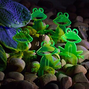 Happy Frogs SunCatcher Garden Decor Ornaments Set of 5 Fun Glowing Decorative Garden Stakes 15cm / 5.9 inches Outdoor Gardeners Gift image 4