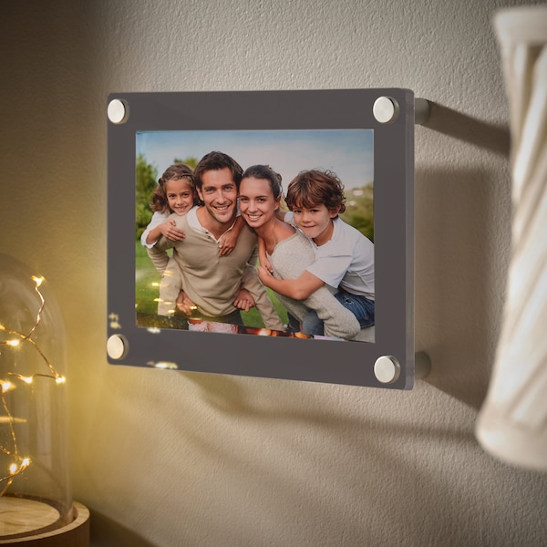 Photo Frame 14.2x19.2cm/7.6x5.6" for Picture Image Size 10x15cm/6x4" Acrylic Double Plate Decorative Contemporary Surround Memory Token Gift