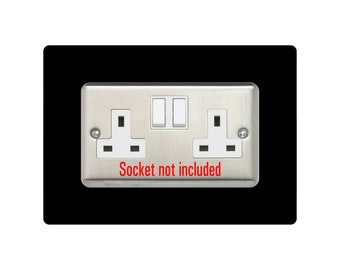 Marco decorativo con doble casquillo de acrílico, placa para dedos.