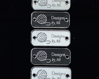 Personalized Acrylic Knitting Tags: Custom Logo Designer Labels.