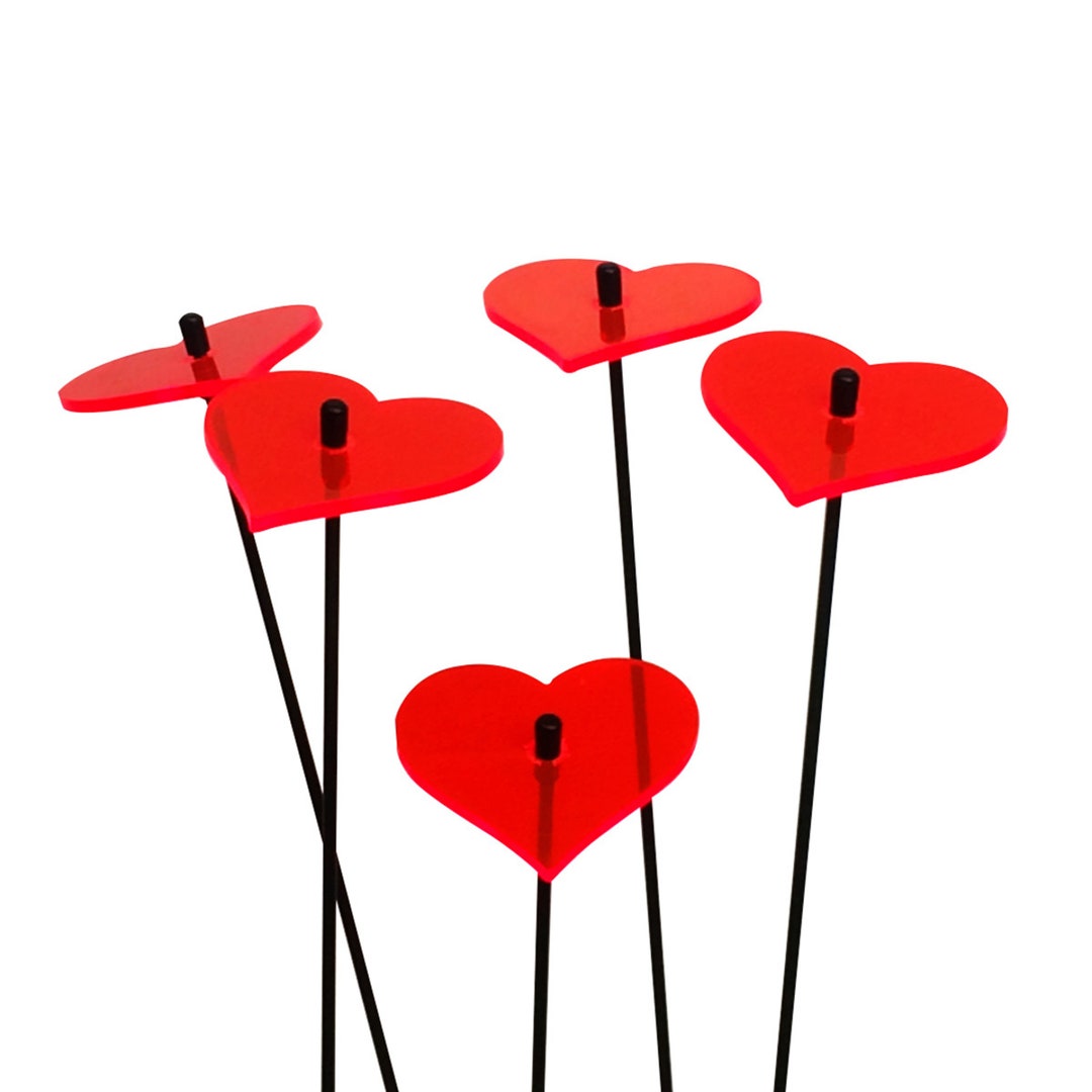 Gartenschmuck Herz, Set Von 5 Kleinen Dekorativen Gartensteckern