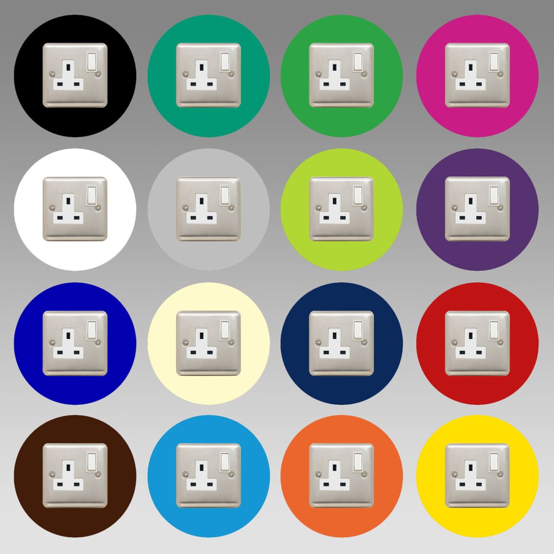 Socket Surround Round / Single 16 COLOURS to Choose From | Etsy UK