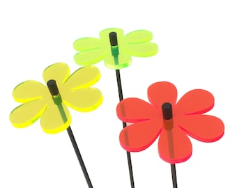 Łapacze słońca Daisy, akrylowe ozdoby kwiatowe, zestaw 3 szt., małe