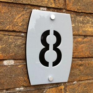 Personalised Acrylic HOUSE SIGN PLAQUE With House Number | Door Modern