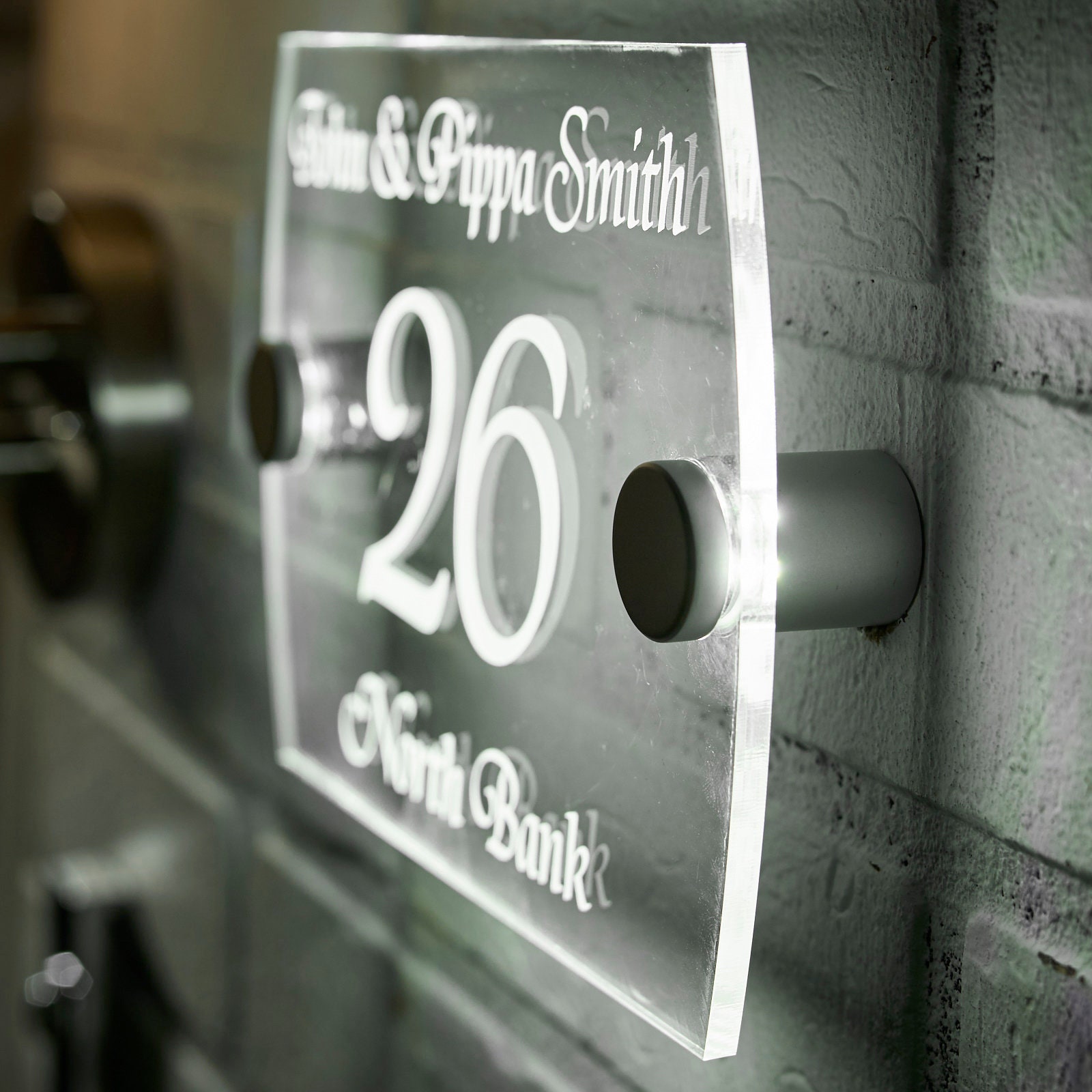 Illuminated Personalised House Sign for Front Door Bespoke to Etsy UK