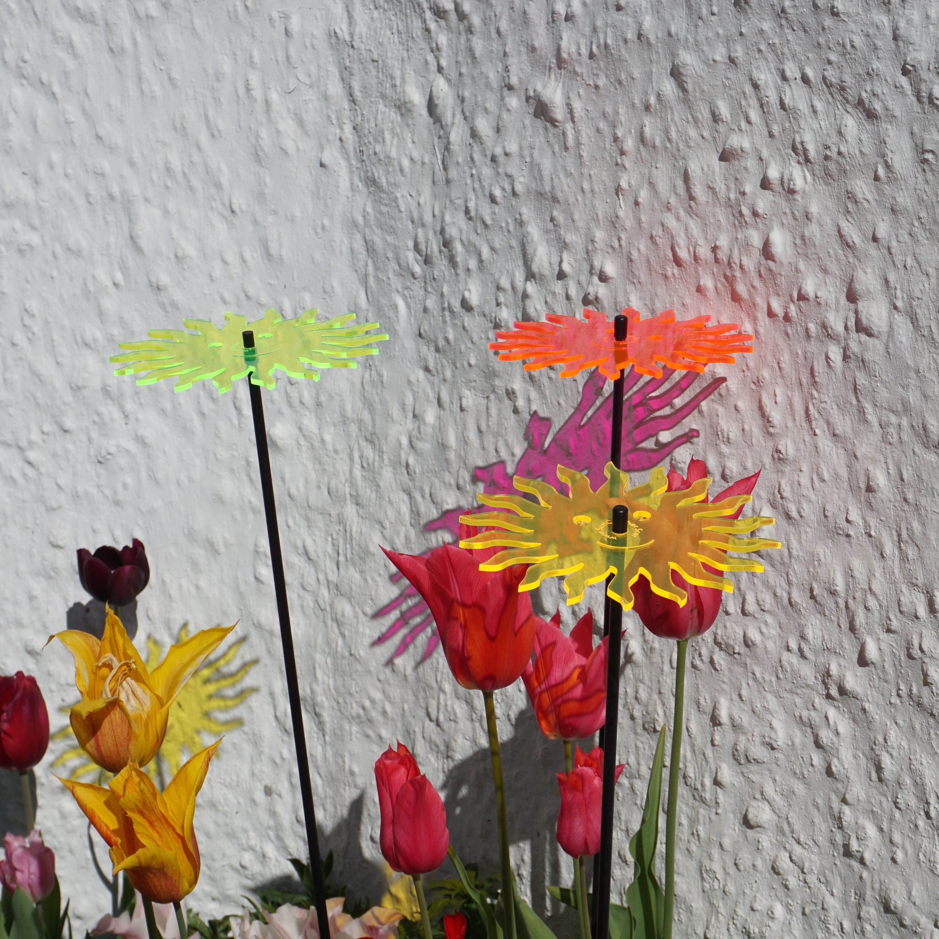Sun Catcher 3er Set – Sonnenfänger-Sterne, 75 Cm Hoch, Orange, Für Garten & Balkon, Wetterfest