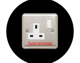 Single Socket Surround, Round, 3mm Thick Acrylic, 19 Colour Choices