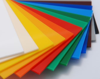 Colored Acrylic Sheet A5, 3mm Thick - DIY Craft Plastic Panel