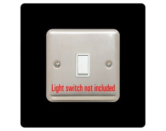 single LIGHT SWITCH SURROUND | square | acrylic back panel or finger plate | plug