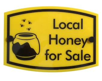 Beekeeping Sign Local Honey for Sale, Equipment for Beekeeper, Gift for Honey Farming, Outdoor Use