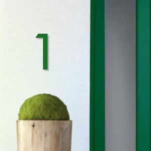 Futura Acrylic House Number: Modern Art Deco Floating Sign, Choose Size, Colour, Fixings Included