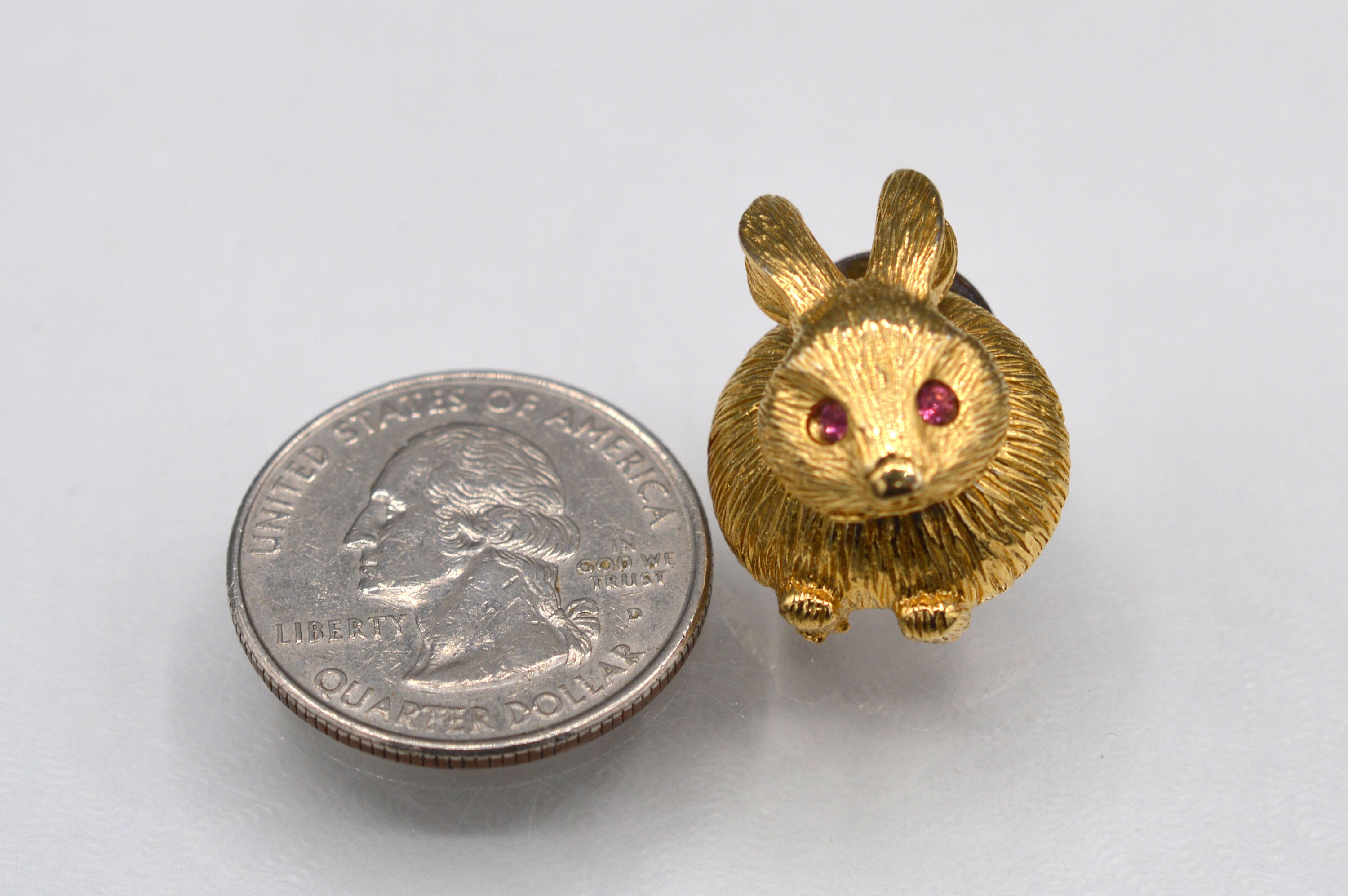 Vintage Marked Gold Crown Bobble Head Rabbit Bunny Red - Etsy