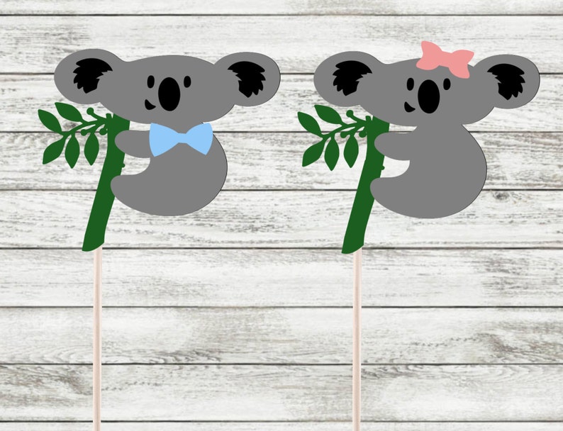 Koala Cupcake Topper / Koala Birthday / Koala Party Set of Etsy