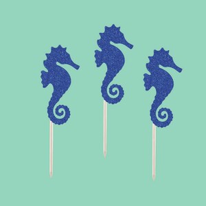 Seahorse Cupcake Toppers / Party Picks Set of 12 - Etsy