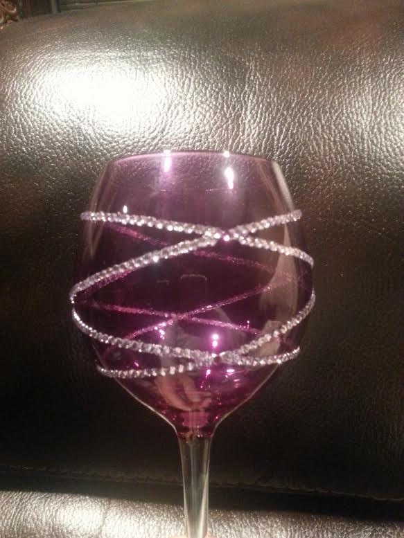 Bling Out Wine Glasses. Custom Bling Wine Cups. Drink in Style Etsy