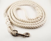 Rope Dog Leash - Cotton - Natural Coloring - No Dye