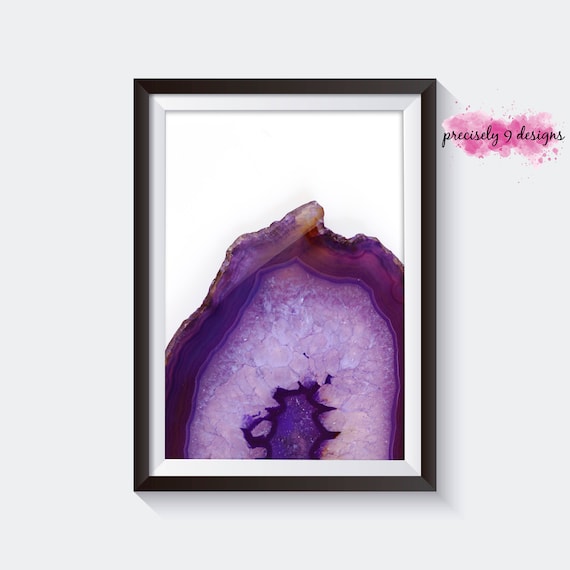 Agate Printable Poster With Faux Gold Foil Geode Agate Print - Etsy