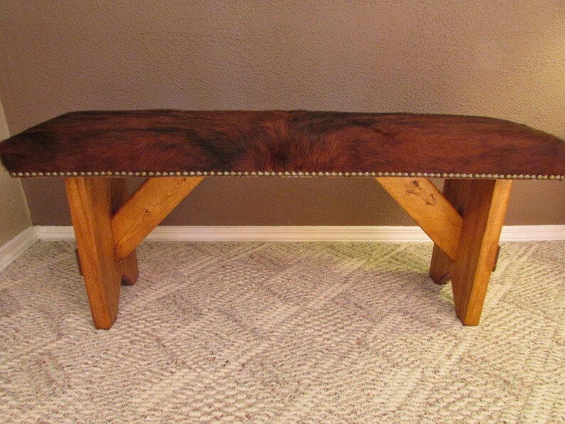 Clearance Sale Cowhide Bench Seat 42 Inch L X 18 Inch H X 11 Etsy