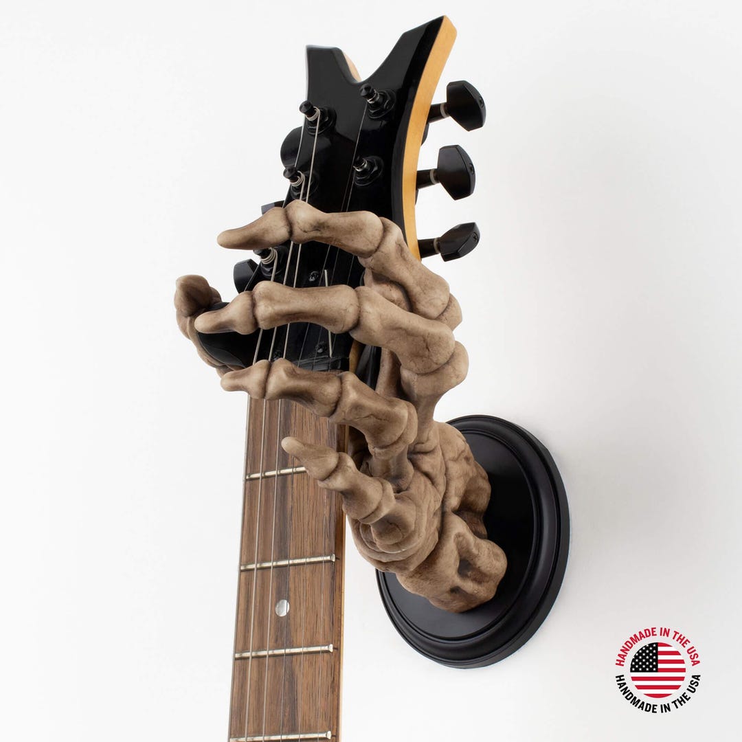 Soporte de pared para guitarra Reaper Skeleton Hand (agarre