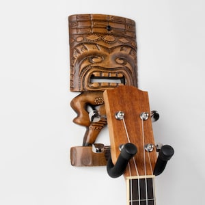 Tiki Man Ukulele Wall Hanger - New Finish