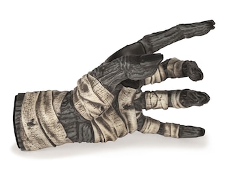 Hand of the Mummy Monster GuitarGrip Soporte de pared para exhibir instrumentos - Agarre izquierdo