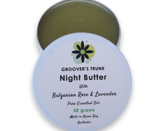 Night Butter Heavy Moisturizer Concentrate Met Bulgaarse Roos & Lavendel Essentiële Oliën Hennep Shea Retinol Droge Huid Hydraterende Huidverzorging