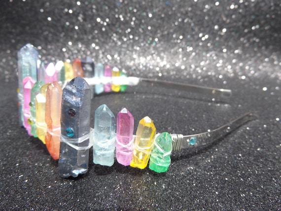 Quartz Aura Crystal Crown Rainbow Zen Tiara Garland Wreath  display picture 1