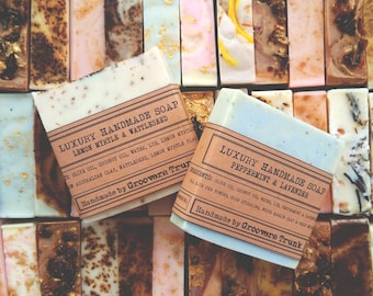 BULK Luxury Handmade Soap Aromatherapy Bars 100g VEGAN Natural Mixed Essential Oils Made In Byron Bay Cold Process Deluxe Bar Artisan Soaps