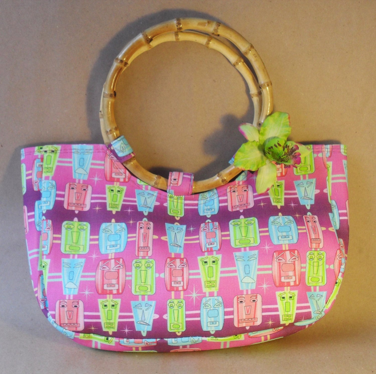 Way Back When Carry-Bag with Bamboo Handles (BAG ONLY