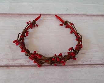 Woodland Circlet "Diablo Rose" Elf Fairy Head Band Twisted Vines Hair Flower Garland Crown Floral Bride Wedding Festival Vrouw Meisje