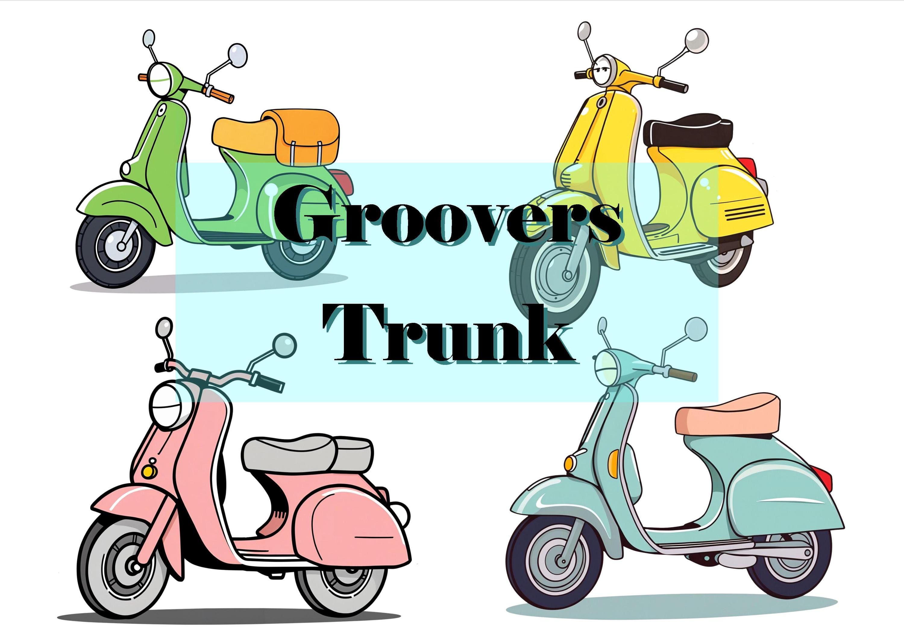Cartoon Moped Back Rack PNG Elements Download