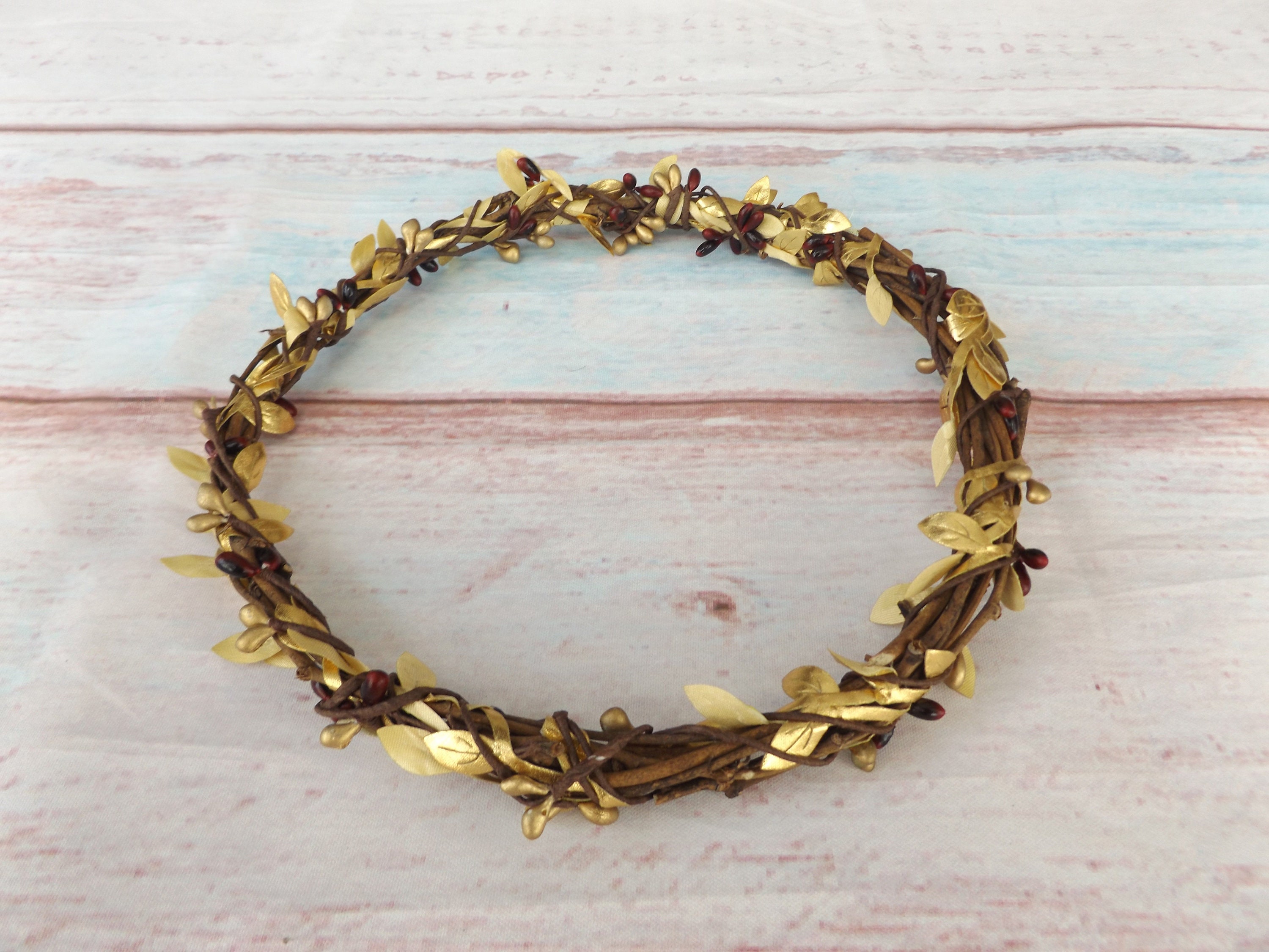 Grecian Wreath "Gold Goddess" Elf Fairy Head Band Twisted Vines Hair…