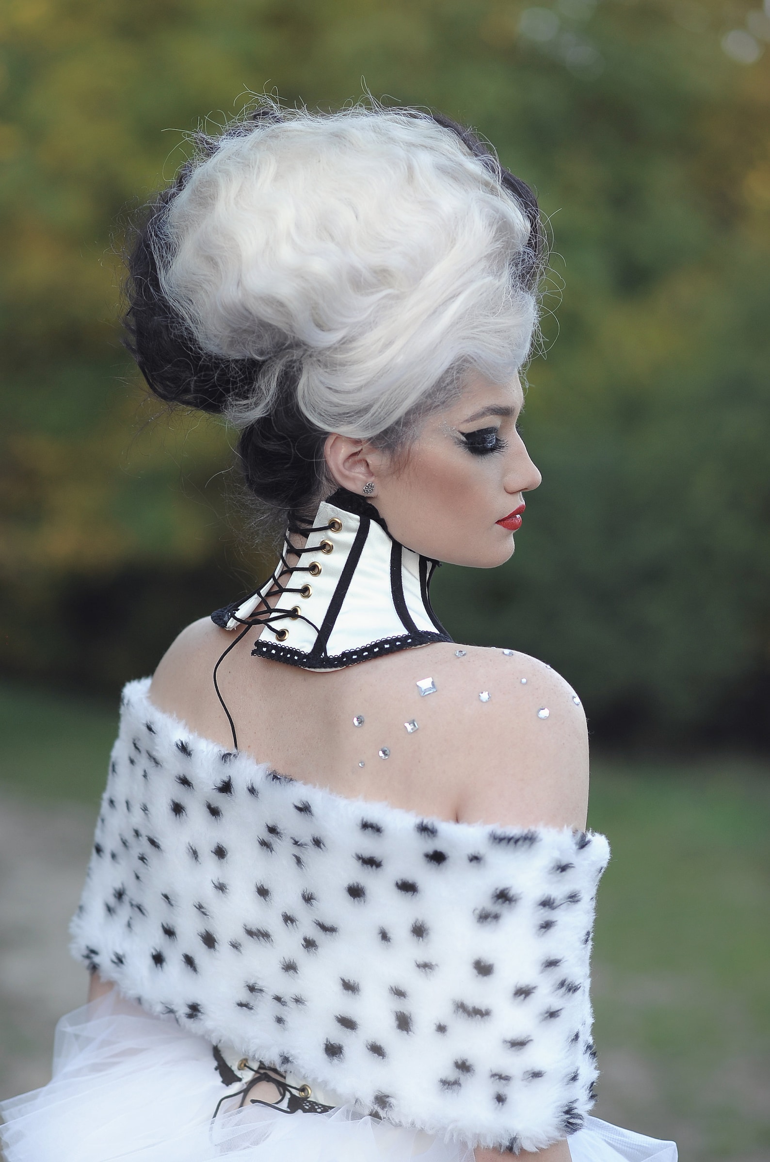 Cruella Dress /cruella Corset Dress/cruella Black and White Etsy
