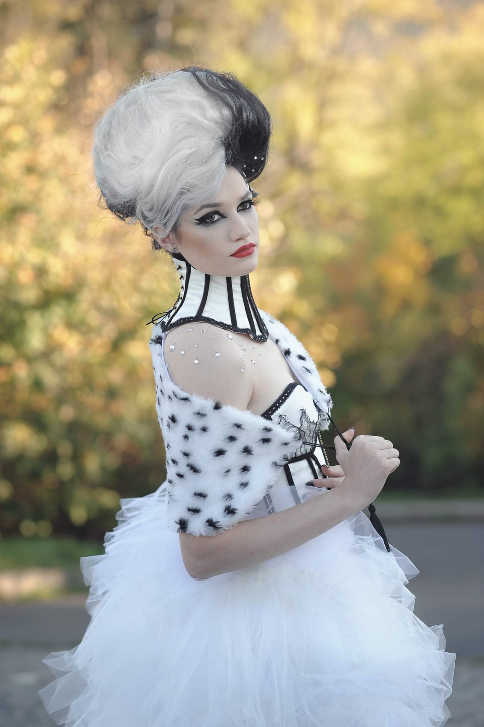 Cruella Dress /cruella Corset Dress/cruella Black and White Etsy