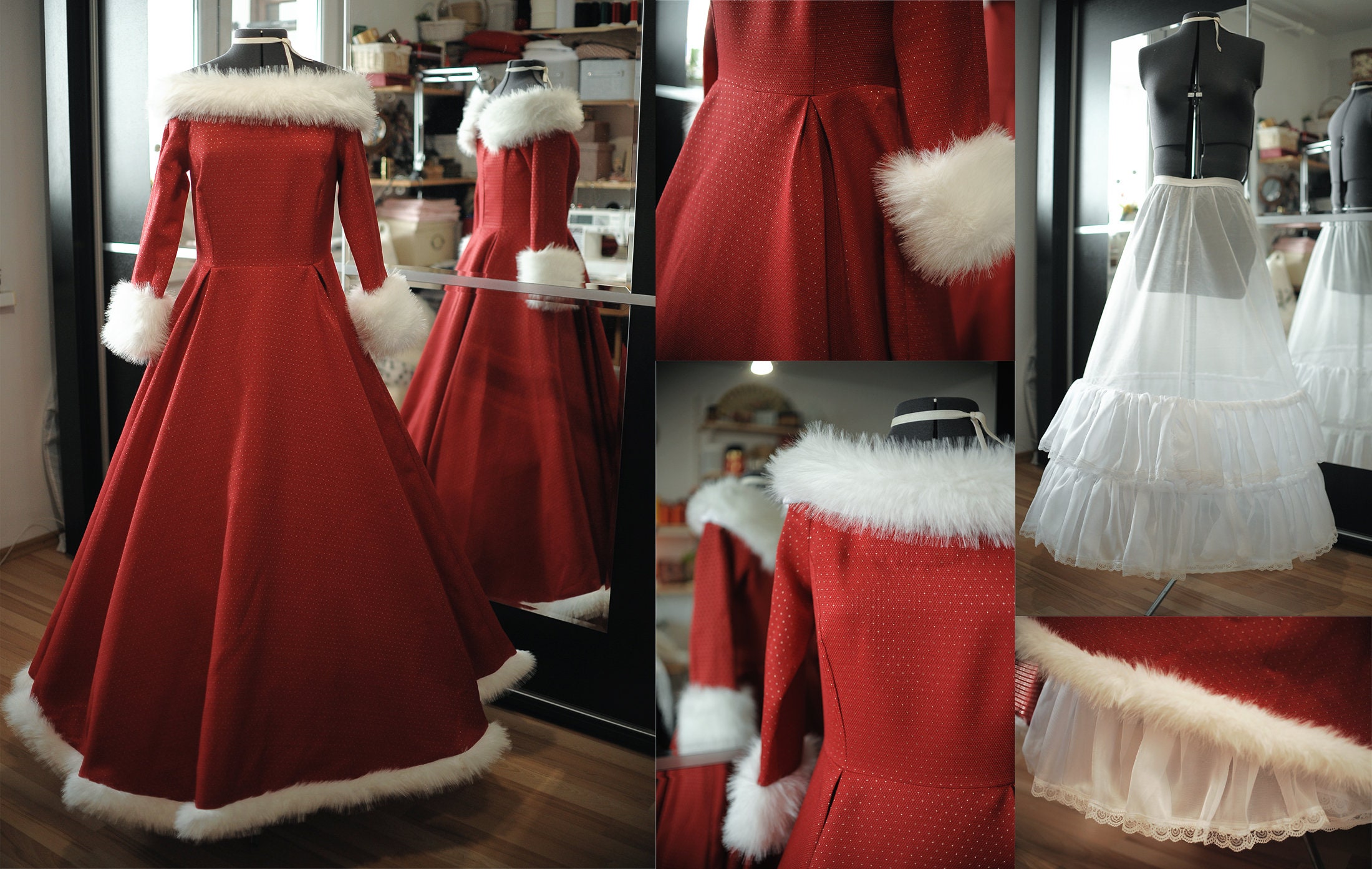 white christmas mrs claus dress Complete White Christmas Mrs. Claus