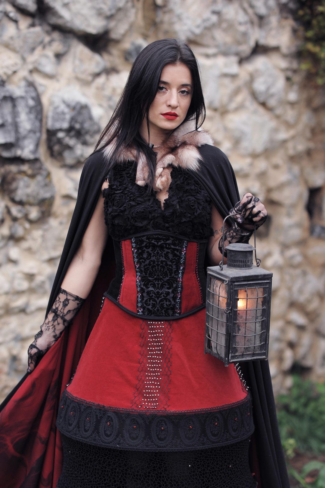 chinese dress ladies Women Vampire Costume Black Dress Outfit for Adult Carnival Halloween Cosplay Costume