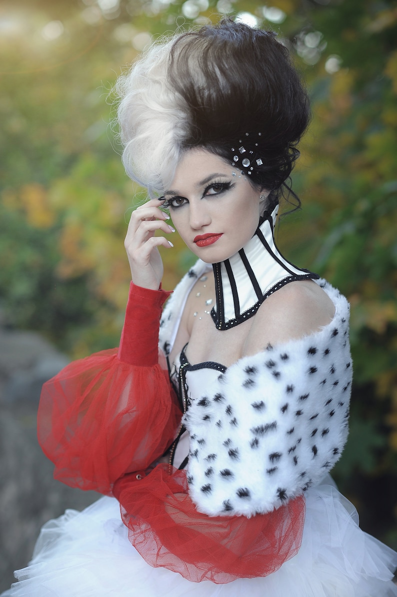 Cruella Dress /cruella Corset Dress/cruella Black and White Etsy