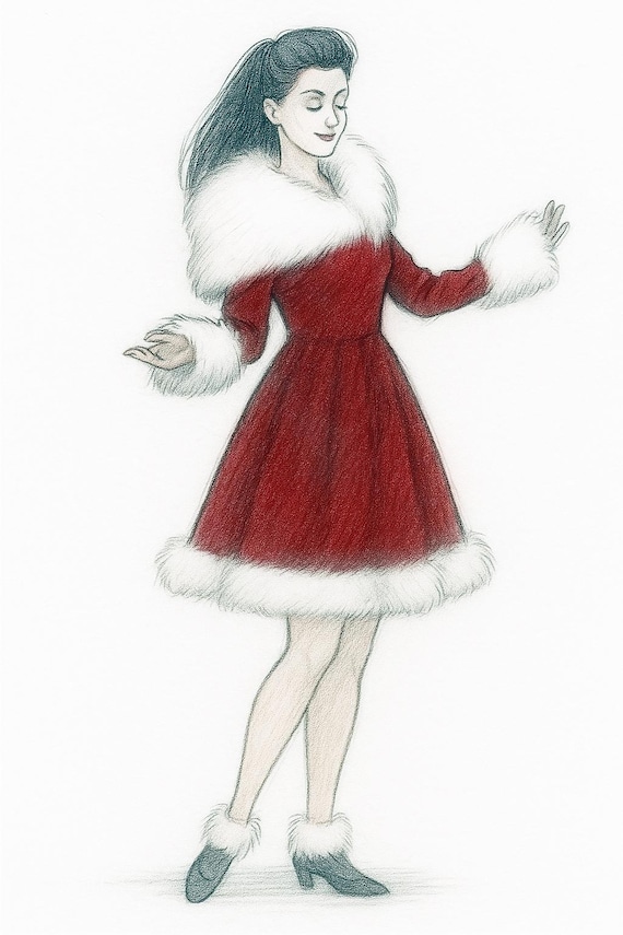 mrs claus short dress Short Red Hooded Dress White Faux Fur Trim Mrs Claus Santa Christmas Size L NEW