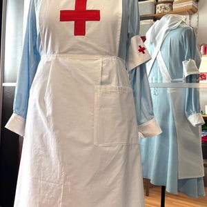 Disfraz de enfermera de la Cruz Roja de la Segunda Guerra Mundial: uniforme de guerra de recreación imagen 8