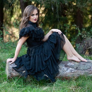 wednesday's prom dress Shop Wednesday Dress, Rave'n Dance Dress, Black Prom Dress, Alternative Wedding Dress, Halloween Costume, Whimsigoth Tulle Dress, Evening -