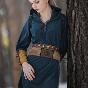 Women Medieval Dress Elf Costume/dark Blue Elf Costume With - Etsy