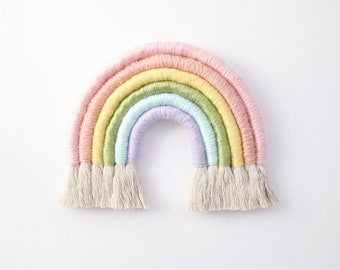 Fiber Rainbow Wall Hanging "Sweet Pastels"